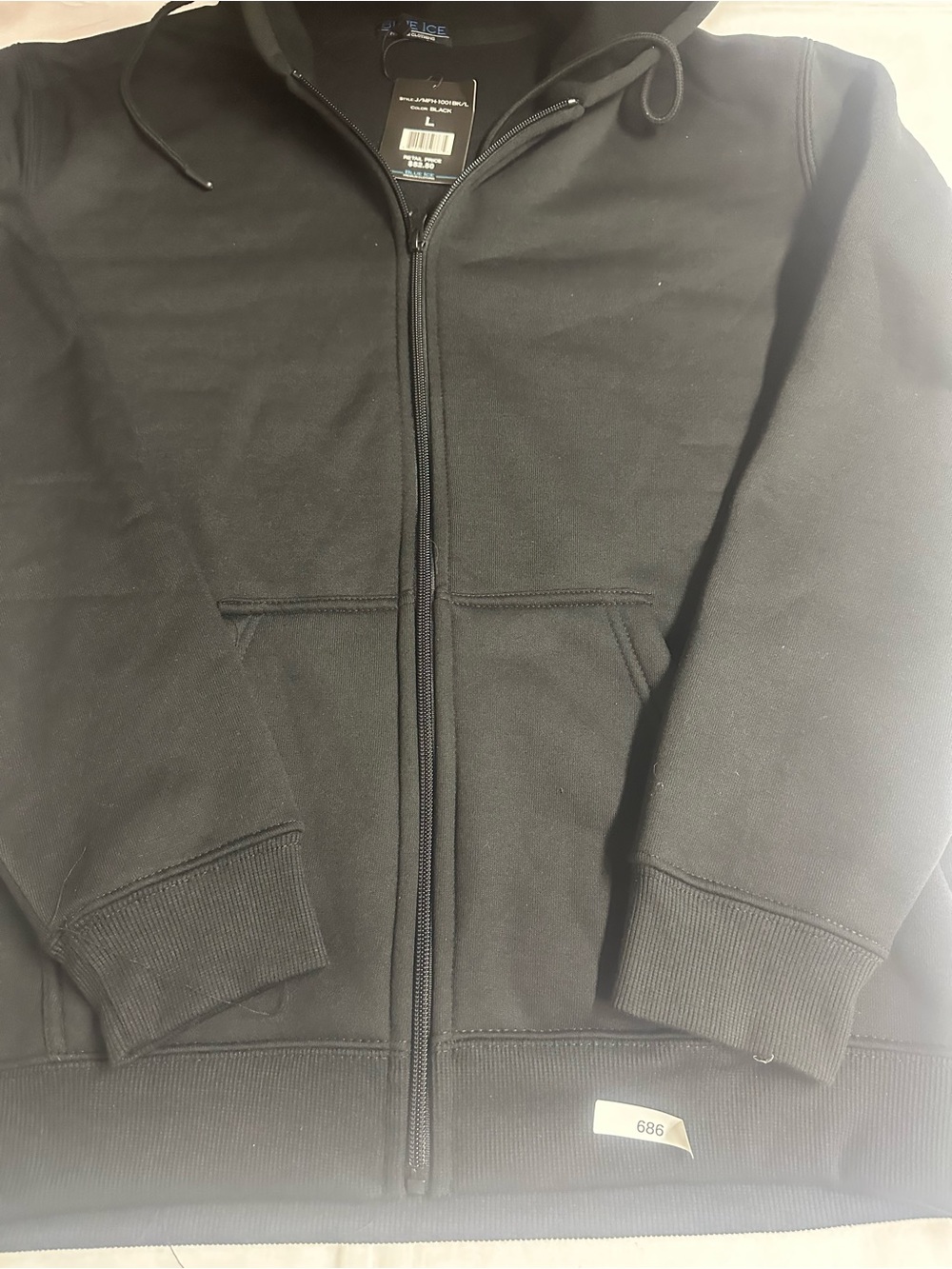 Black Full-Zip Hoodie Jacket - Unbranded